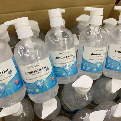 Factory direct price 500ml sanitizer bottle hand sanitizer gel waterless hand sanitizer 75% alcohol